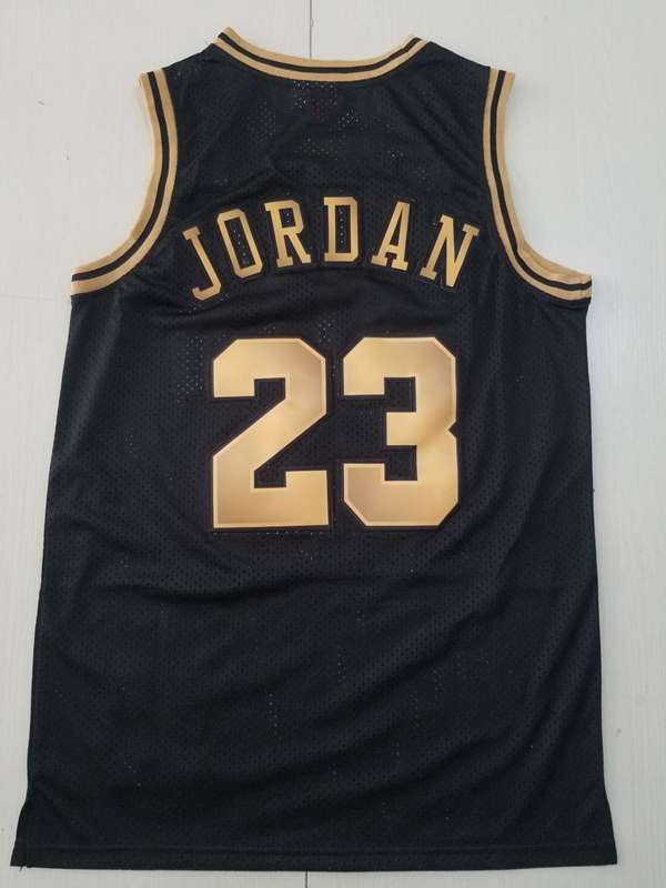 1997/98 Chicago Bulls JORDAN #23 Black Gold Classics Basketball Jersey (Stitched)