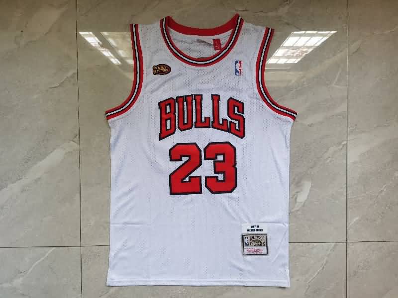 1997/98 Chicago Bulls JORDAN #23 White Finals Classics Basketball Jersey (Stitched)