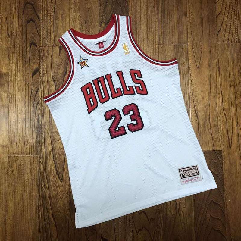 1997 Chicago Bulls JORDAN #23 White All Star Classics Basketball Jersey (Closely Stitched)