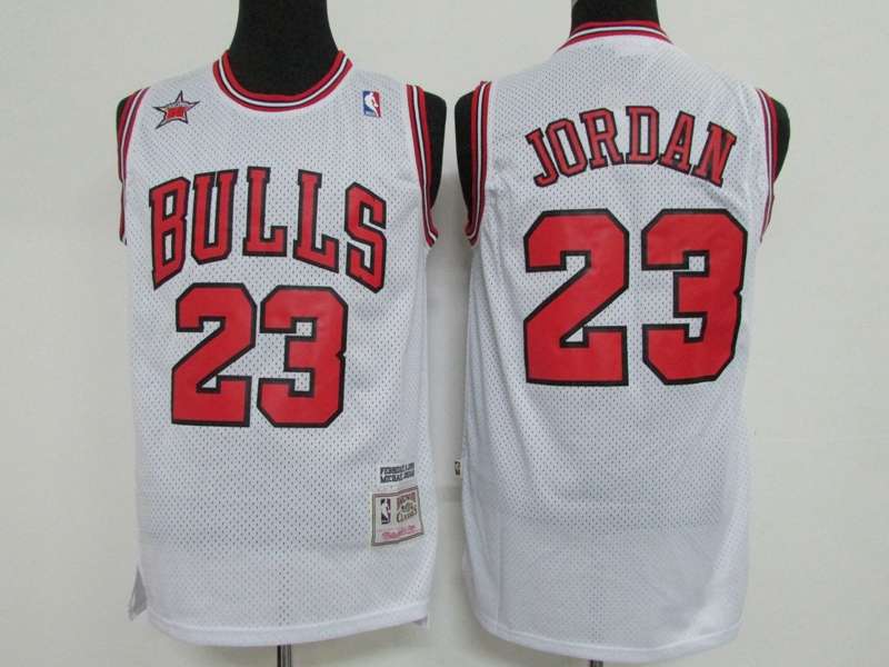 1998 Chicago Bulls JORDAN #23 White All Star Classics Basketball Jersey (Stitched)