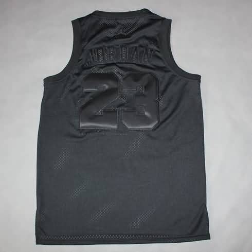 Chicago Bulls JORDAN #23 Black AJ Basketball Jersey (Stitched)