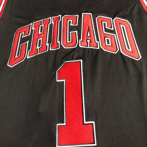 Chicago Bulls ROSE #1 Black Classics Basketball Jersey (Closely Stitched)