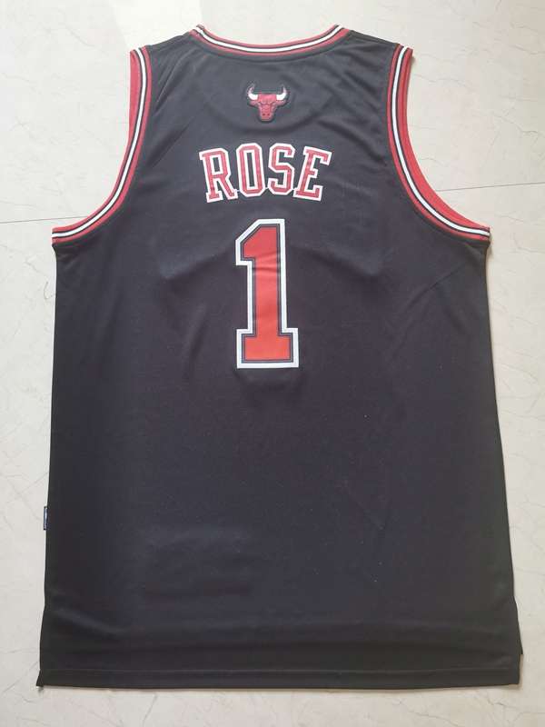 Chicago Bulls ROSE #1 Black Classics Basketball Jersey (Stitched)