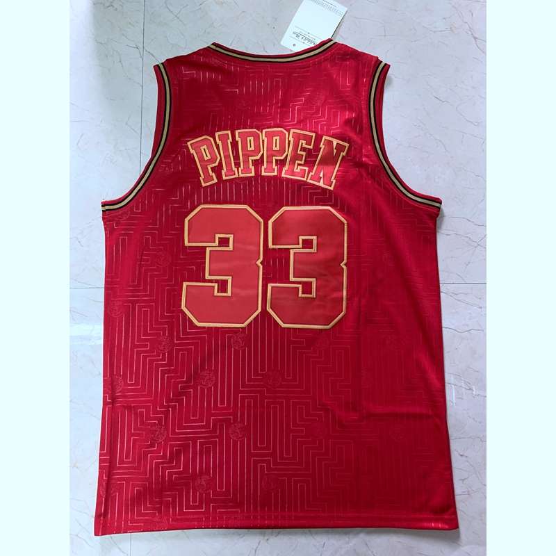 Chicago Bulls PIPPEN #33 Red Classics Basketball Jersey 02 (Stitched)