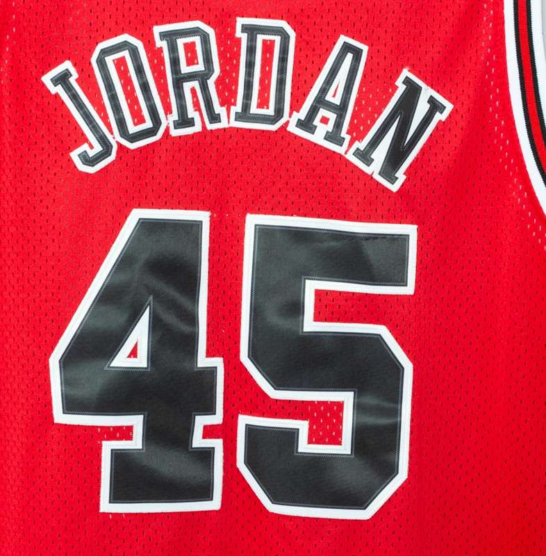 Chicago Bulls JORDAN #45 Red Classics Basketball Jersey (Stitched)