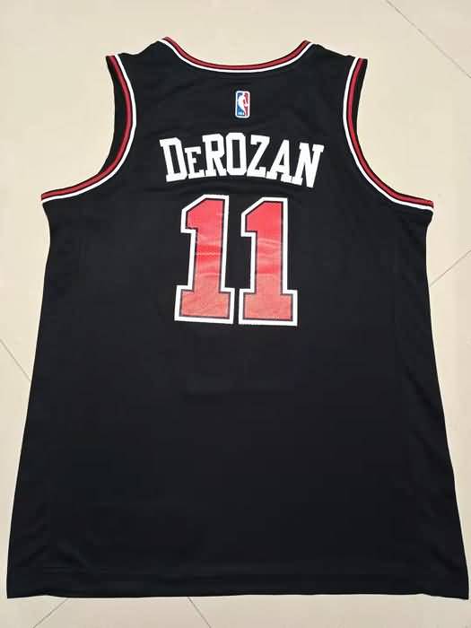 Chicago Bulls DeROZAN #11 Black Basketball Jersey (Stitched)