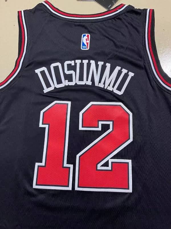 Chicago Bulls DOSUNMU #12 Black Basketball Jersey (Stitched)