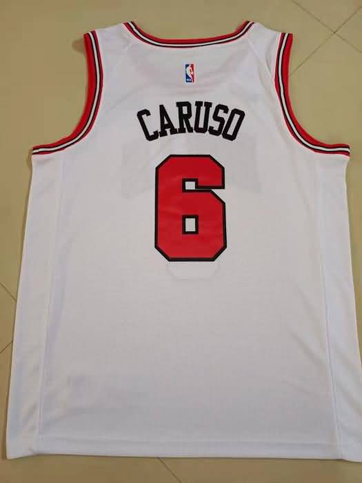 Chicago Bulls CARUSO #6 White Basketball Jersey (Stitched)