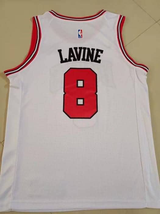 Chicago Bulls LAVINE #8 White Basketball Jersey (Stitched)