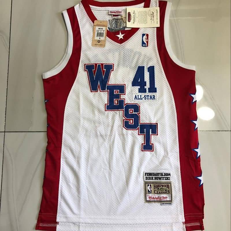 Dallas Mavericks NOWITZKI #41 White All Star Classics Basketball Jersey (Closely Stitched)