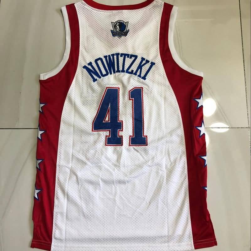 Dallas Mavericks NOWITZKI #41 White All Star Classics Basketball Jersey (Closely Stitched)