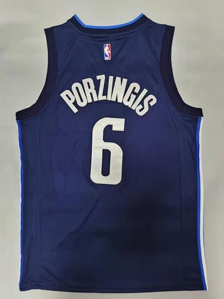 20/21 Dallas Mavericks PORZINGIS #6 Dark Blue AJ Basketball Jersey (Stitched)