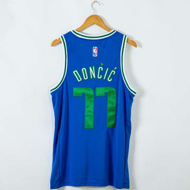 20/21 Dallas Mavericks DONCIC #77 Blue City Basketball Jersey (Stitched)