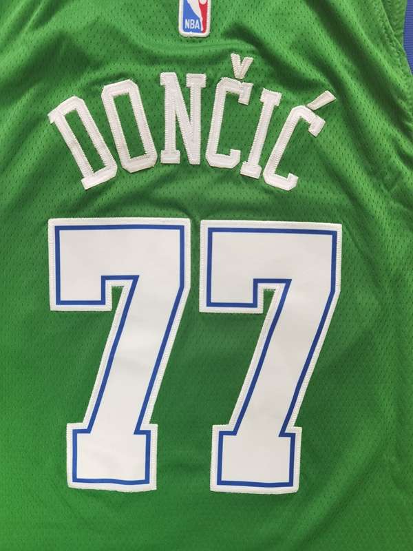 20/21 Dallas Mavericks DONCIC #77 Green Basketball Jersey (Stitched)