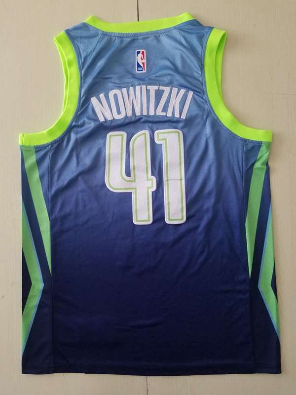 2020 Dallas Mavericks NOWITZKI #41 Blue City Basketball Jersey (Stitched)