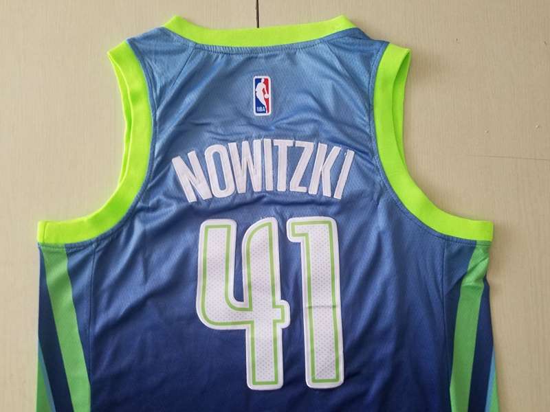 2020 Dallas Mavericks NOWITZKI #41 Blue City Basketball Jersey (Stitched)