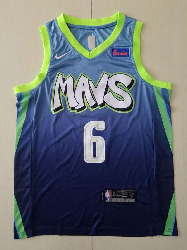 2020 Dallas Mavericks PORZINGIS #6 Blue City Basketball Jersey (Stitched)