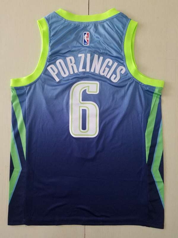 2020 Dallas Mavericks PORZINGIS #6 Blue City Basketball Jersey (Stitched)