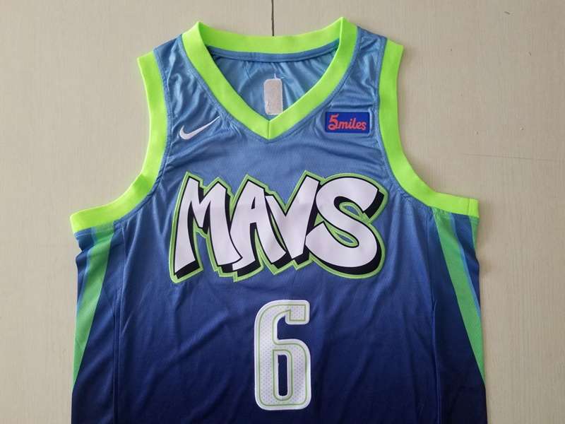 2020 Dallas Mavericks PORZINGIS #6 Blue City Basketball Jersey (Stitched)