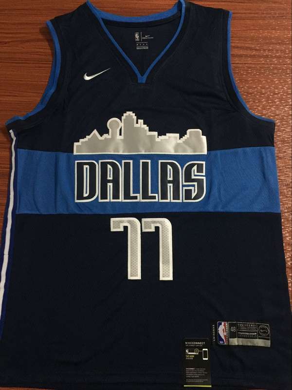 2020 Dallas Mavericks DONCIC #77 Dark Blue Basketball Jersey (Stitched)