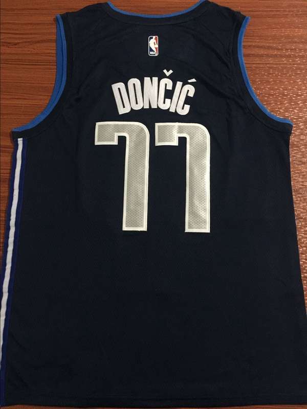 2020 Dallas Mavericks DONCIC #77 Dark Blue Basketball Jersey (Stitched)