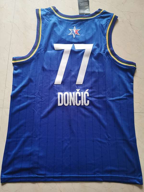 2020 Dallas Mavericks DONCIC #77 Blue All Star Basketball Jersey (Stitched)