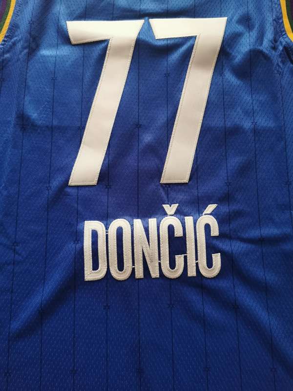 2020 Dallas Mavericks DONCIC #77 Blue All Star Basketball Jersey (Stitched)