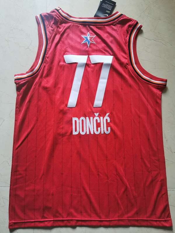 2020 Dallas Mavericks DONCIC #77 Red All Star Basketball Jersey (Stitched)