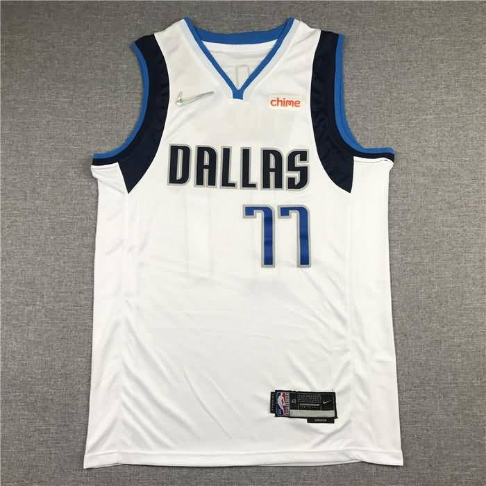 21/22 Dallas Mavericks DONCIC #77 White Basketball Jersey (Stitched)