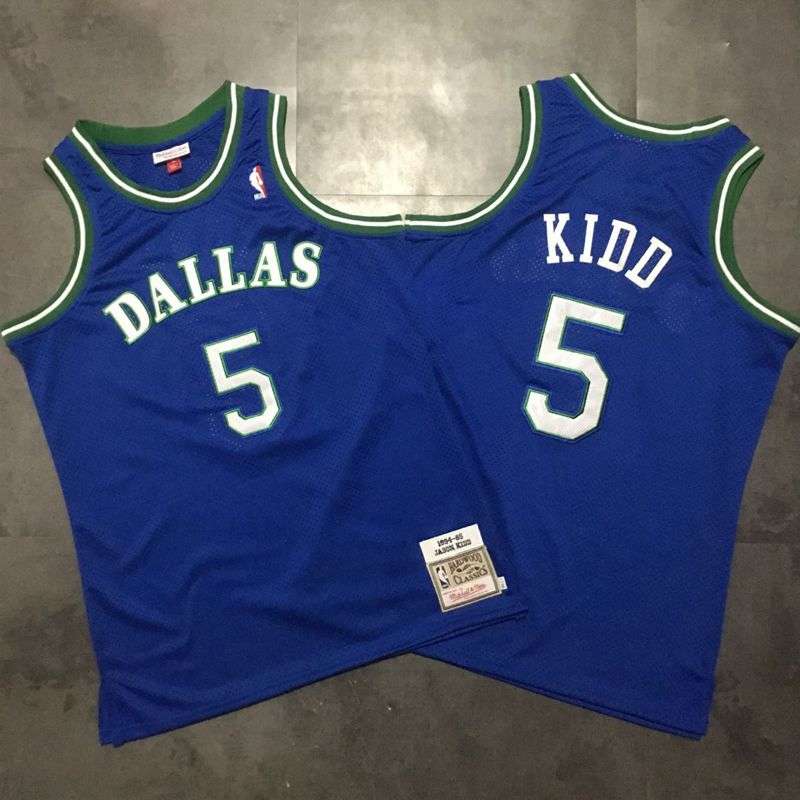 1994/95 Dallas Mavericks KIDD #5 Blue Classics Basketball Jersey (Closely Stitched)