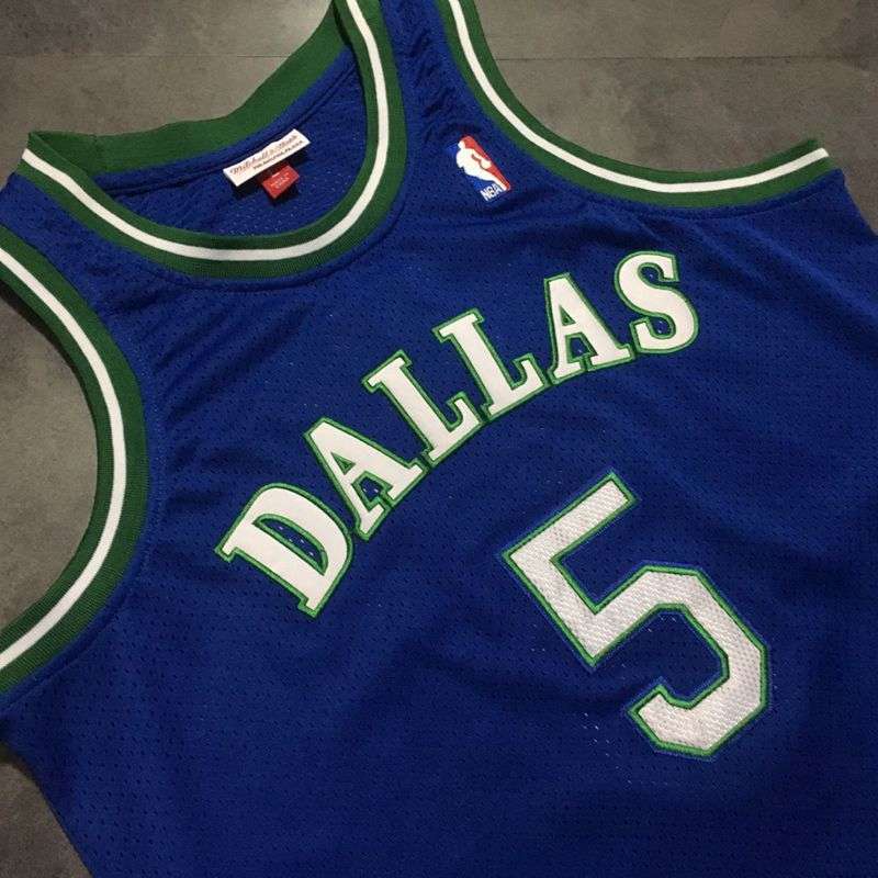 1994/95 Dallas Mavericks KIDD #5 Blue Classics Basketball Jersey (Closely Stitched)