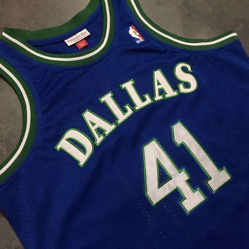 1998/99 Dallas Mavericks NOWITZKI #41 Blue Classics Basketball Jersey (Closely Stitched)