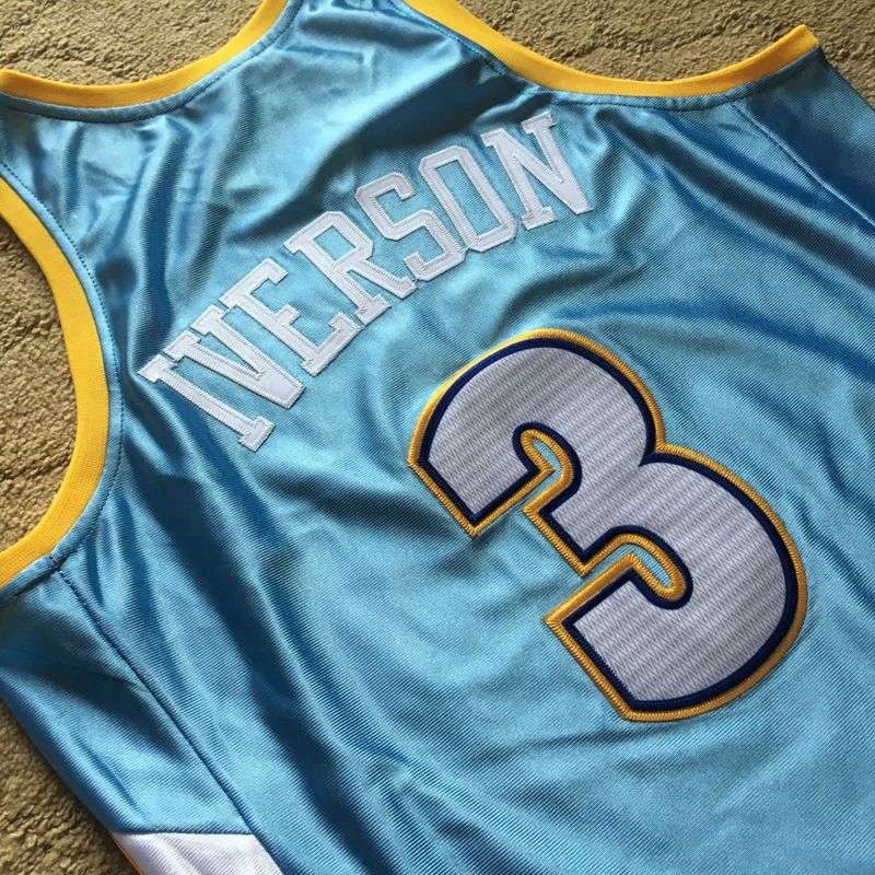 2006/07 Denver Nuggets IVERSON #3 Light Blue Classics Basketball Jersey (Closely Stitched)