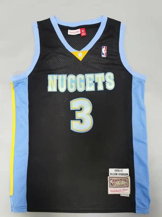 2006/07 Denver Nuggets IVERSON #3 Black Classics Basketball Jersey 02 (Stitched)