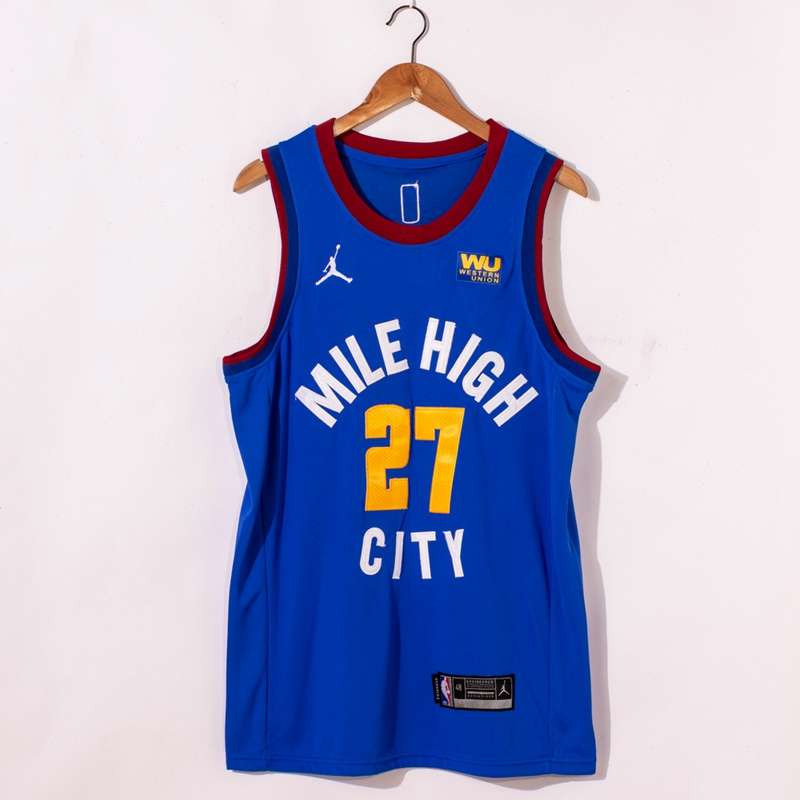 20/21 Denver Nuggets MURRAY #27 Blue AJ Basketball Jersey (Stitched)