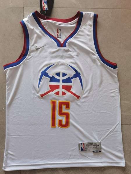 20/21 Denver Nuggets JOKIC #15 White Basketball Jersey 02 (Stitched)