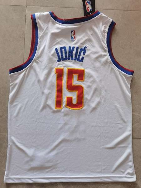 20/21 Denver Nuggets JOKIC #15 White Basketball Jersey 02 (Stitched)