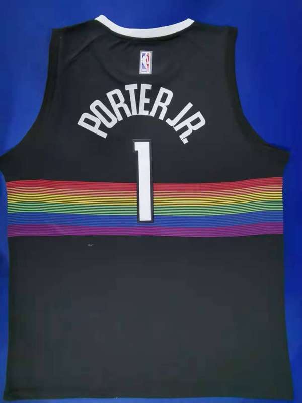 2020 Denver Nuggets PORTERJR. #1 Black City Basketball Jersey (Stitched)