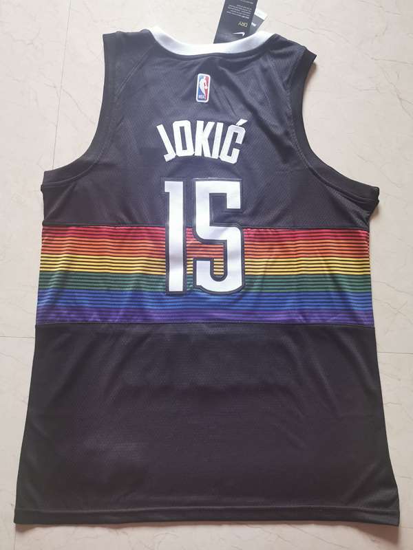 2020 Denver Nuggets JOKIC #15 Black City Basketball Jersey (Stitched)