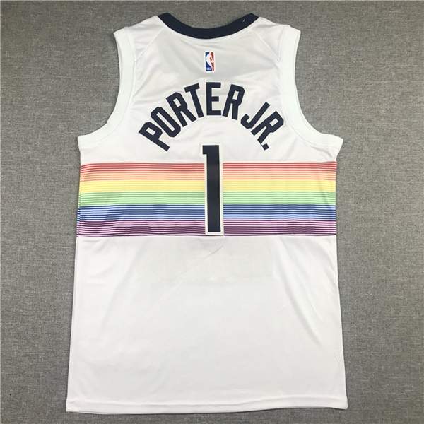 2020 Denver Nuggets PORTER JR. #1 White City Basketball Jersey (Stitched)