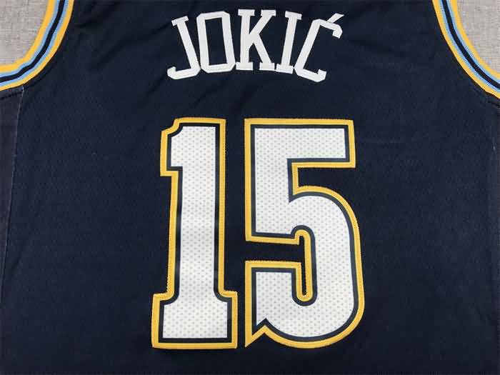 21/22 Denver Nuggets JOKIC #15 Dark Blue City Basketball Jersey (Stitched)