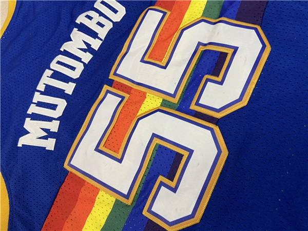 1991/92 Denver Nuggets MUTOMBO #55 Blue Classics Basketball Jersey (Stitched)