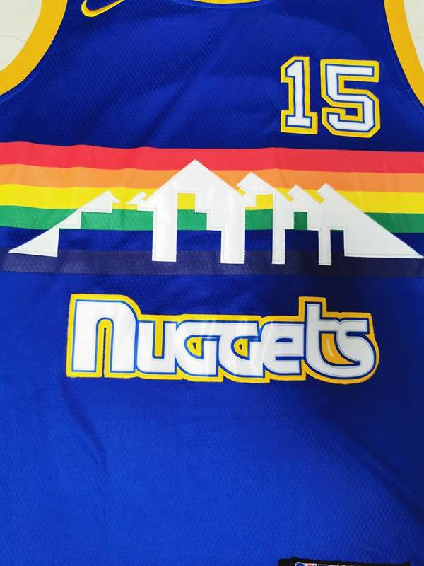 Denver Nuggets ANTHONY #15 Blue Classics Basketball Jersey (Stitched)