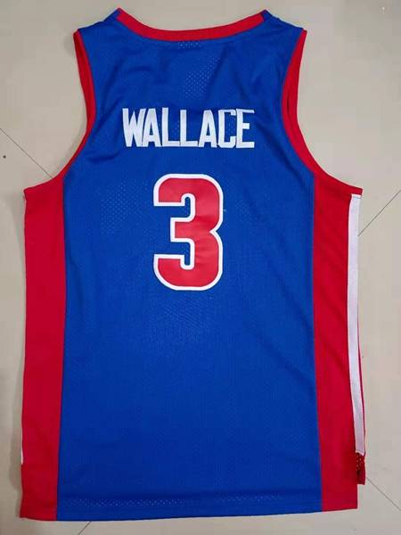 2003/04 Detroit Pistons WALLACE #3 Blue Classics Basketball Jersey (Stitched)