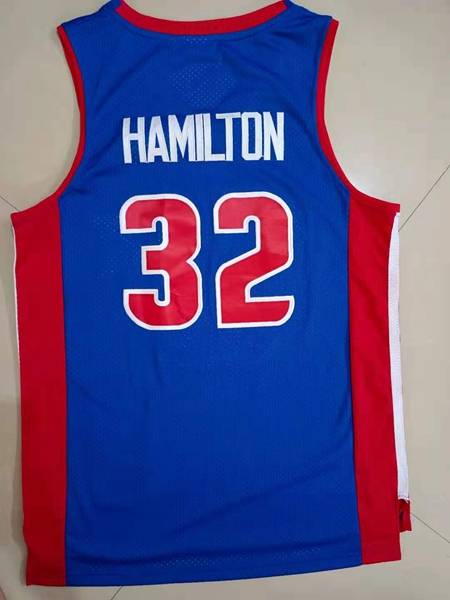 2003/04 Detroit Pistons HAMILTON #32 Blue Classics Basketball Jersey (Stitched)