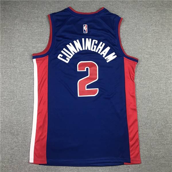 20/21 Detroit Pistons CUNNINGHAM #2 Blue Basketball Jersey (Stitched)