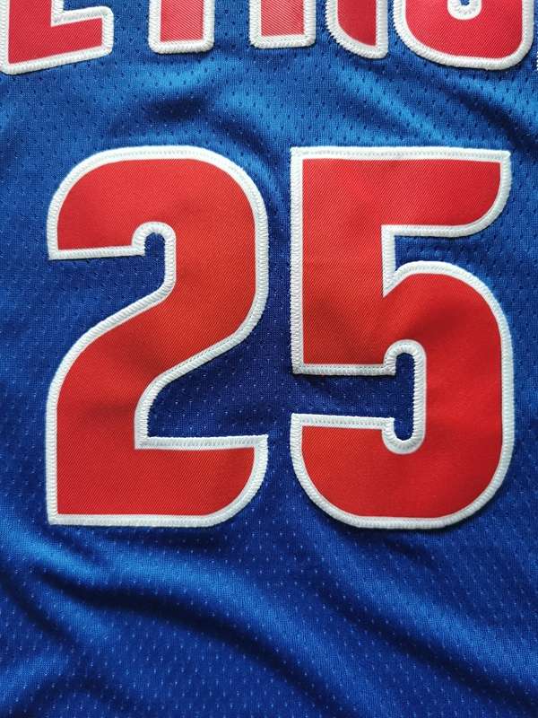 20/21 Detroit Pistons ROSE #25 Blue Basketball Jersey (Stitched)