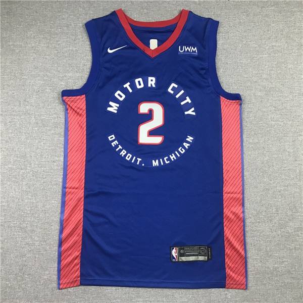 20/21 Detroit Pistons CUNNINGHAM #2 Blue City Basketball Jersey (Stitched)