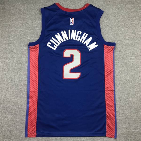 20/21 Detroit Pistons CUNNINGHAM #2 Blue City Basketball Jersey (Stitched)