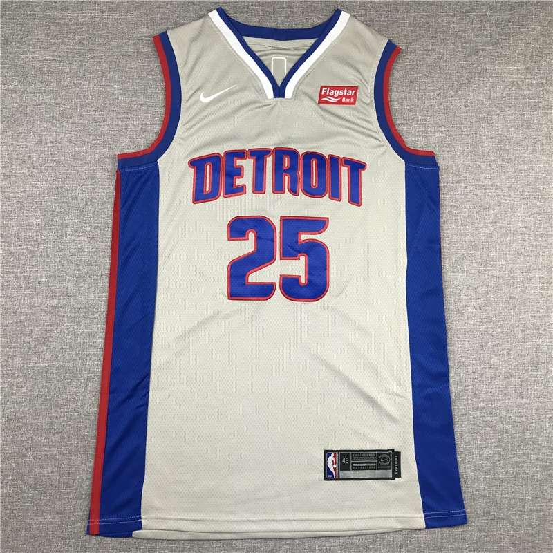 20/21 Detroit Pistons ROSE #25 Grey Basketball Jersey (Stitched)